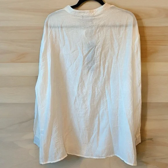 White Fox Boutique Take Me Out Women's White Blouse Size Small/Medium - Picture 4 of 10